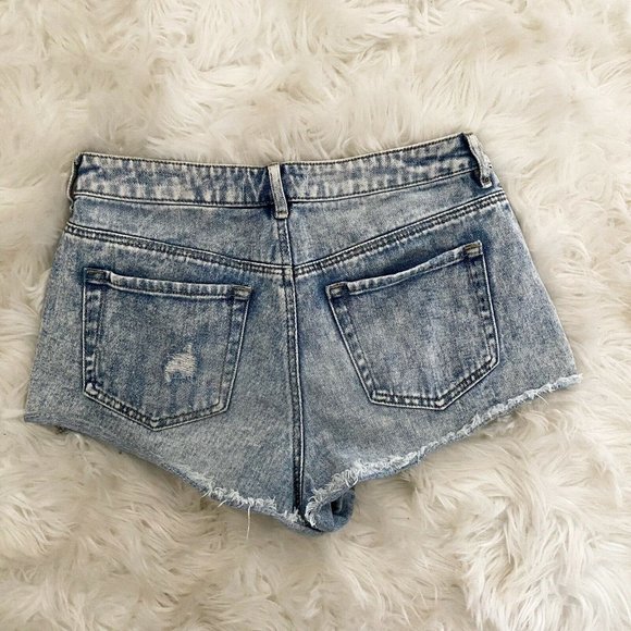 Pacsun light wash high rise festival short distres - Picture 4 of 6